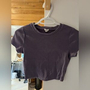 Garage Purple Cropped T-Shirt